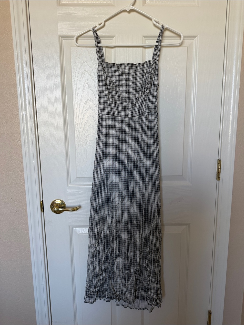 Urban Outfitters Black and White Check Maxi Dress